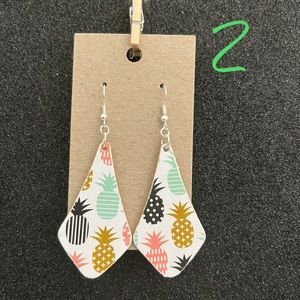 Homemade wood earrings